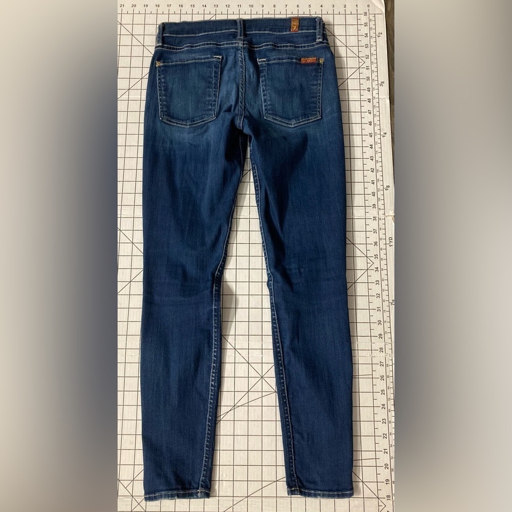 7 For‎ All Mankind Women’s Size 27 Blue Ankle Skinny Jeans - Picture 7 of 9